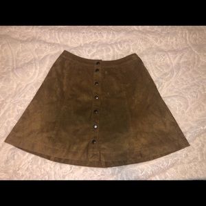 Tan suede skirt